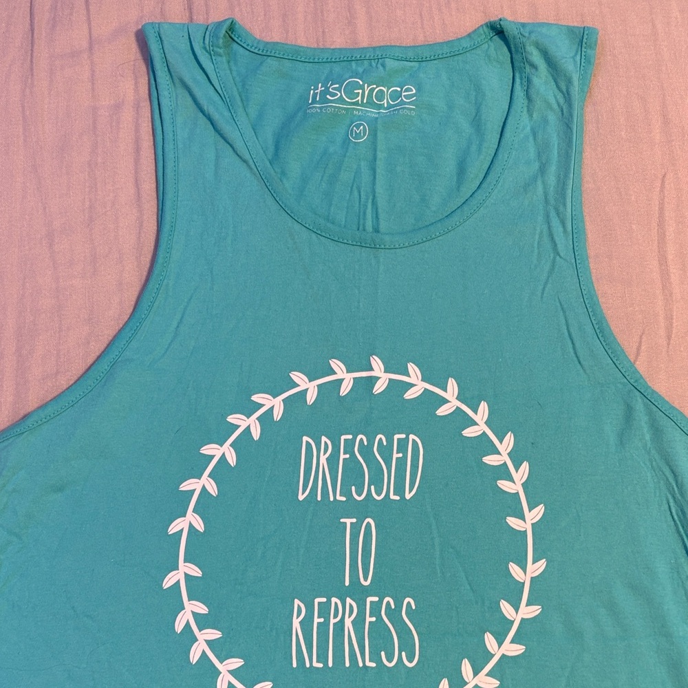 Grace Helbig (itsgrace!) Teal Dresses to Repress Tank